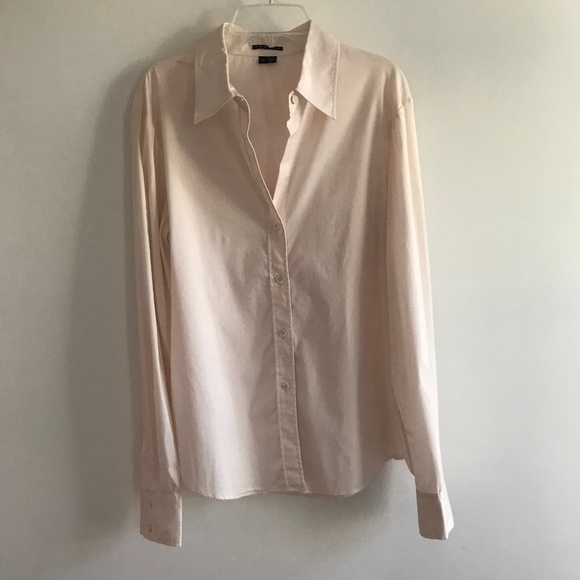 Theory Light Pink Stretchy Fitted Dress Shirt - Picture 1 of 7